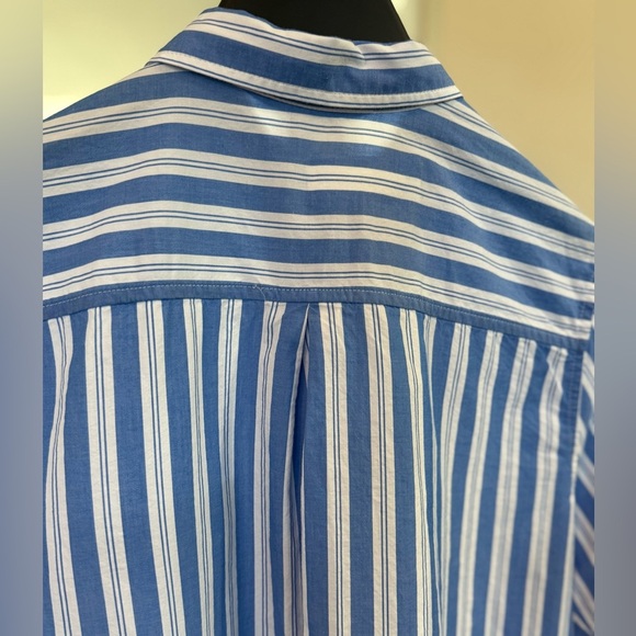Women’s Old Navy Blue and White Striped Casual Shirt, Size Large - Picture 14 of 14